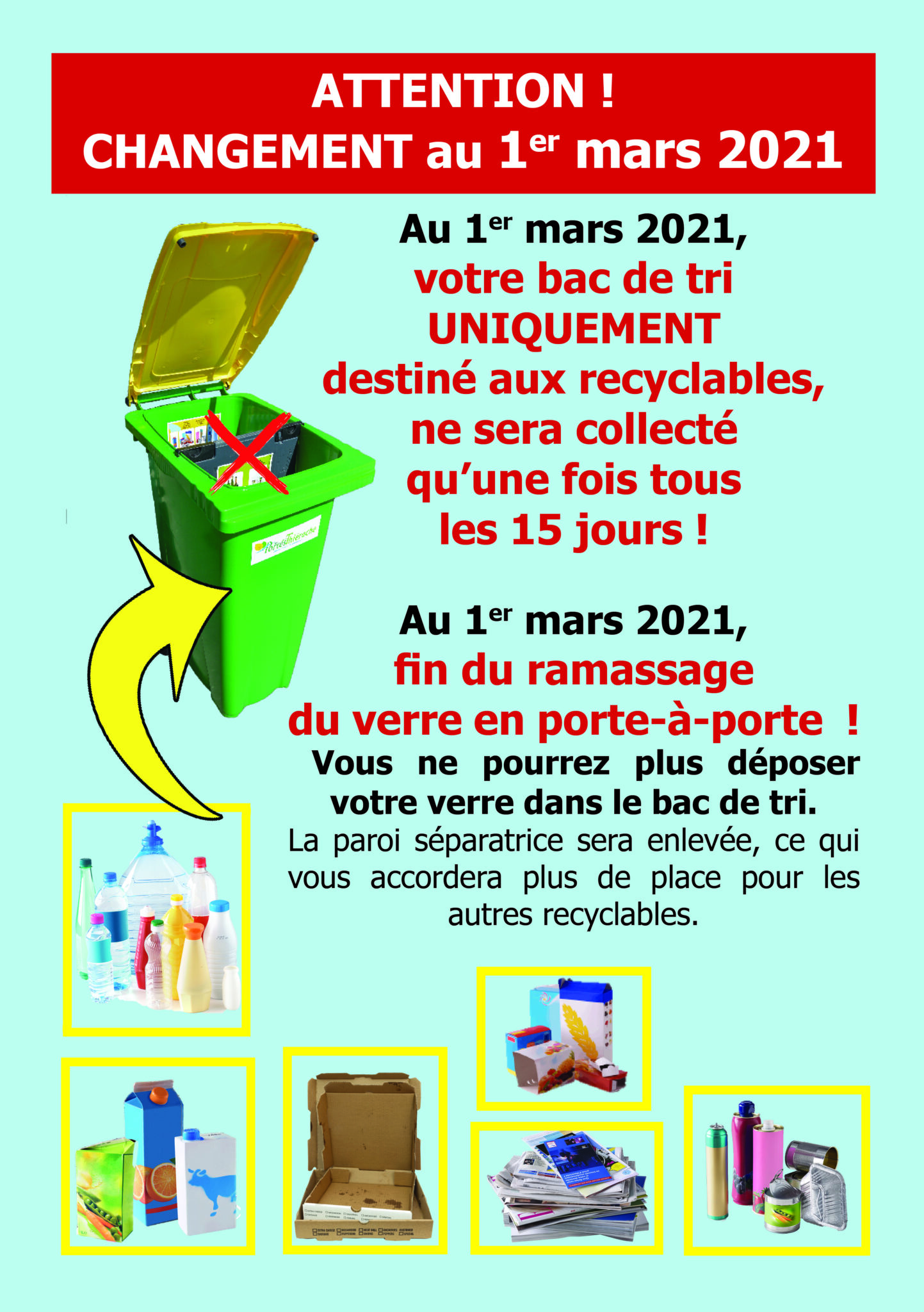 Collecte du verre et des recyclables… ÇA CHANGE AU 1er MARS ! – Les ...