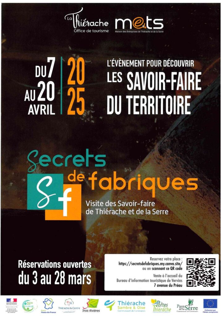 Affiche pour la manifestation organisée par la METS "secrets de fabriques"